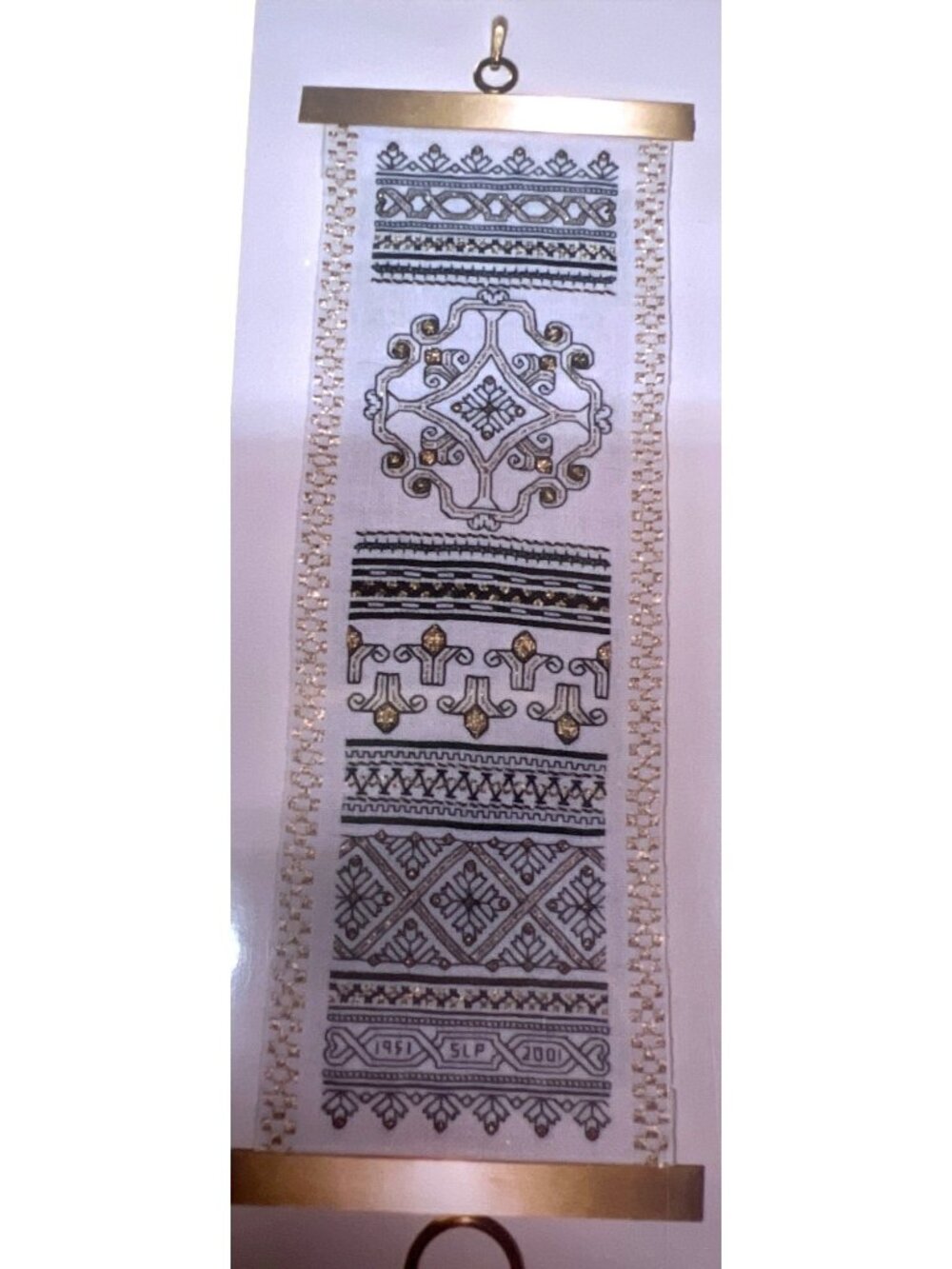 Sandra Lee Graceful Lily Needlework Embroidery Pattern For Bell Pull Sampler